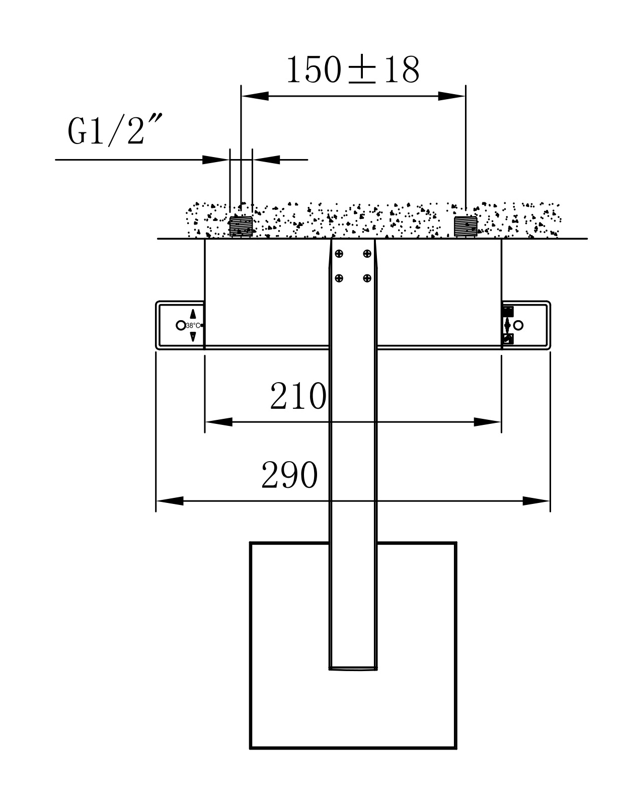 Duschpelare termostat NT6705 - Inkl. duschslang och handdusch Duschpelare termostat NT6705 - Inkl. duschslang och handdusch