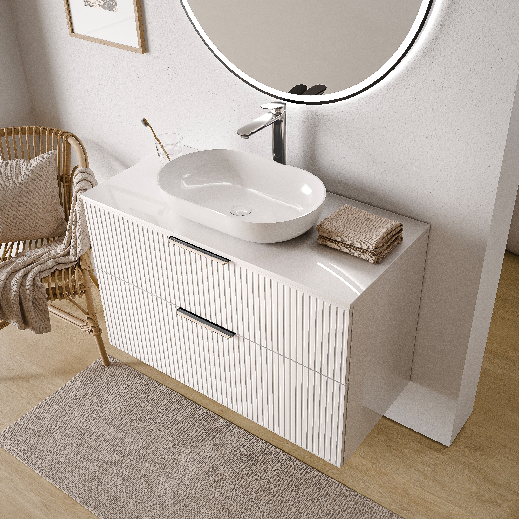 Mueble tocador TIM 100 cm para lavabo sobre encimera - color a elegir 170377,170378,170379,170380,170381,170402,170403,170404,170405,170406