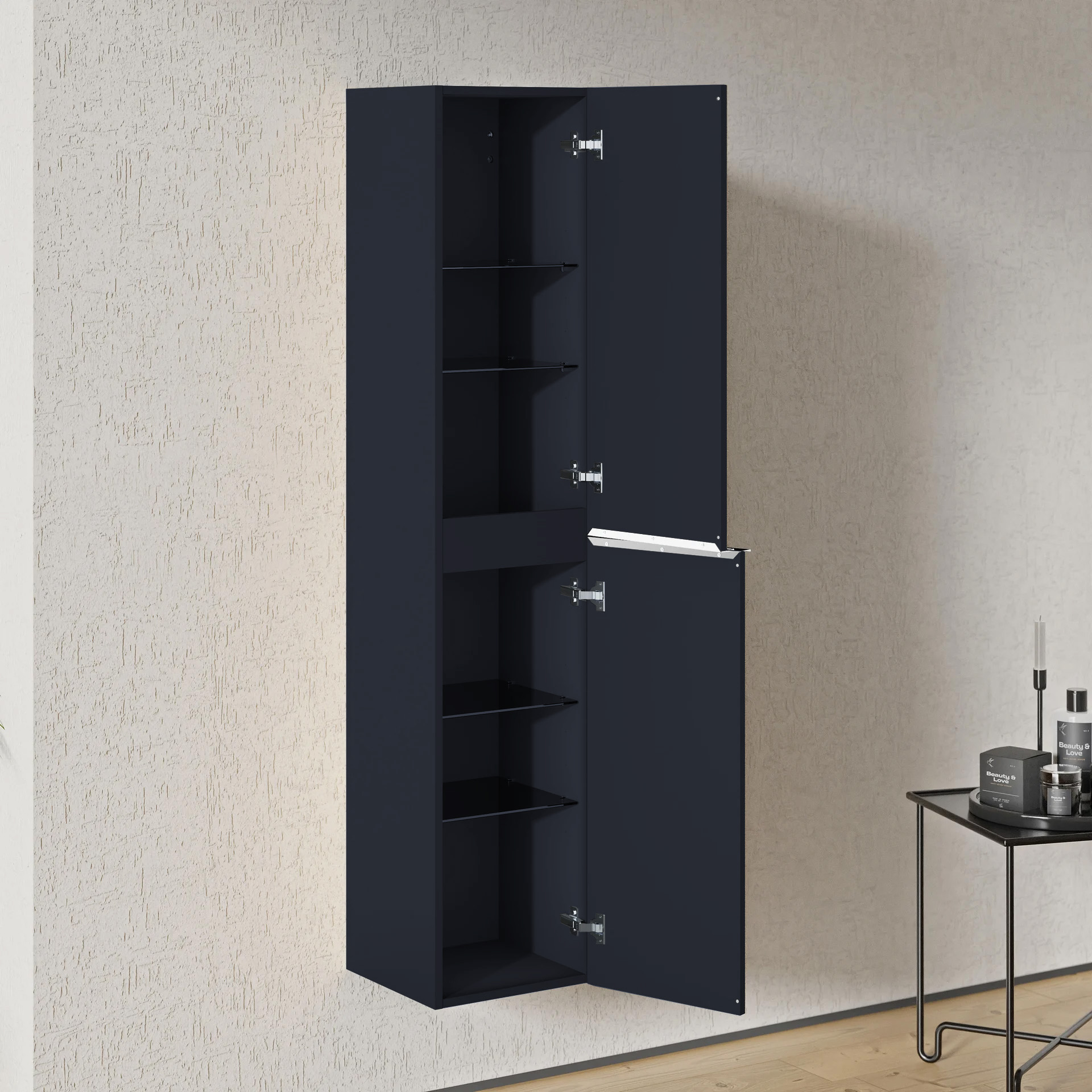 Badkamer hoge kast LAVOA - flexibele montage - 35 x 170 x 35cm - kleur selecteerbaar 168935