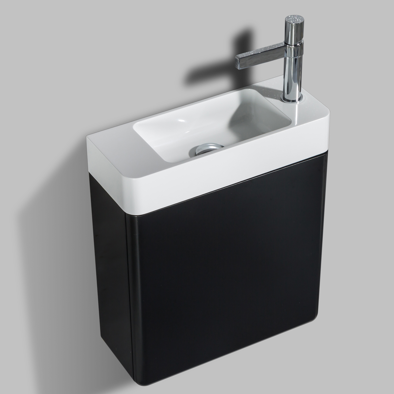 Conjunto de muebles de cuarto de baño CARO 450 para WC de invitados con lavabo empotrado - color seleccionable Conjunto de muebles de cuarto de baño CARO 450 para WC de invitados con lavabo empotrado - color seleccionable