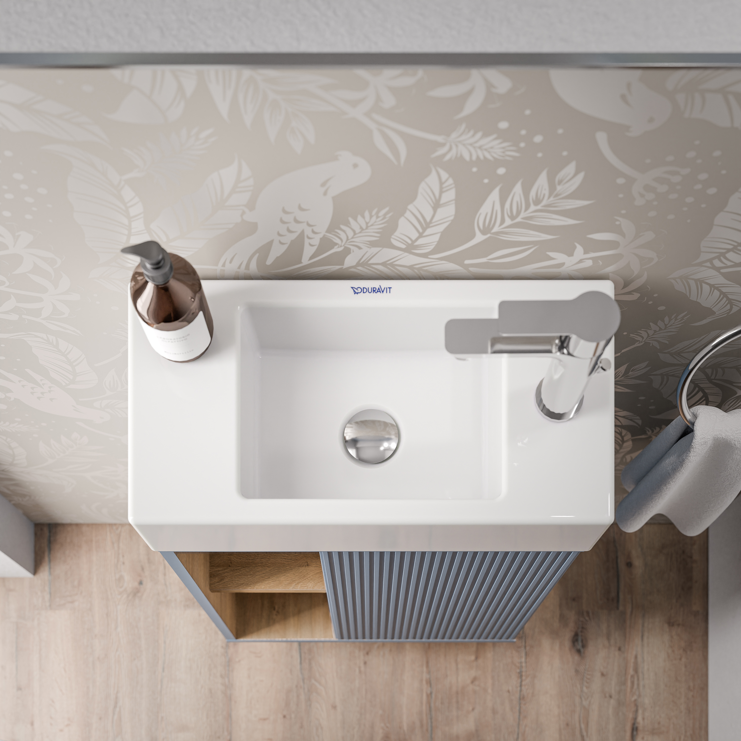 Armário de base BELDIVO 50cm com lavatório - dobradiça da porta à direita - cor selecionável Armário de base BELDIVO 50cm com lavatório - dobradiça da porta à direita - cor selecionável