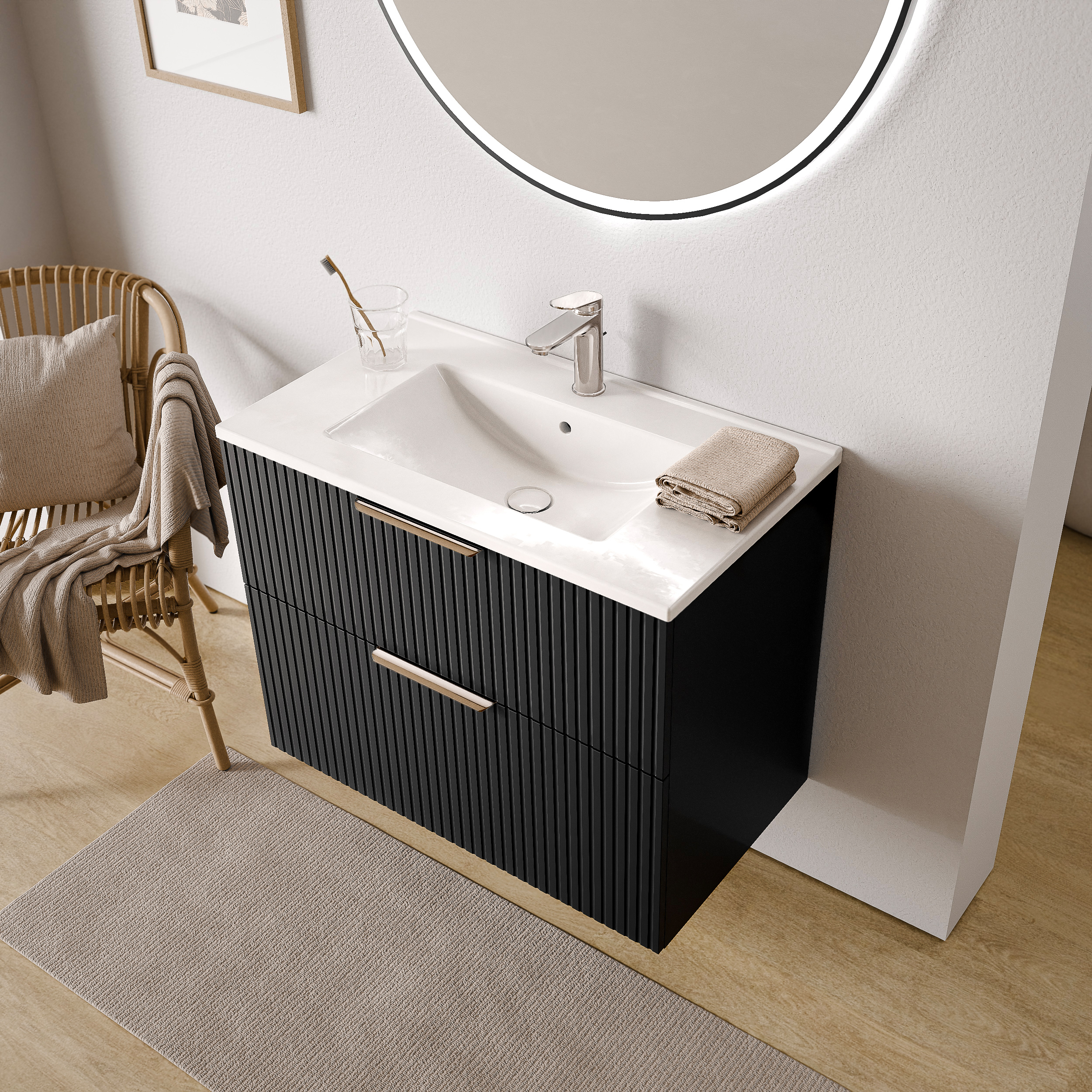 Vanity unit TIM 80 cm with washbasin - colour selectable 170216