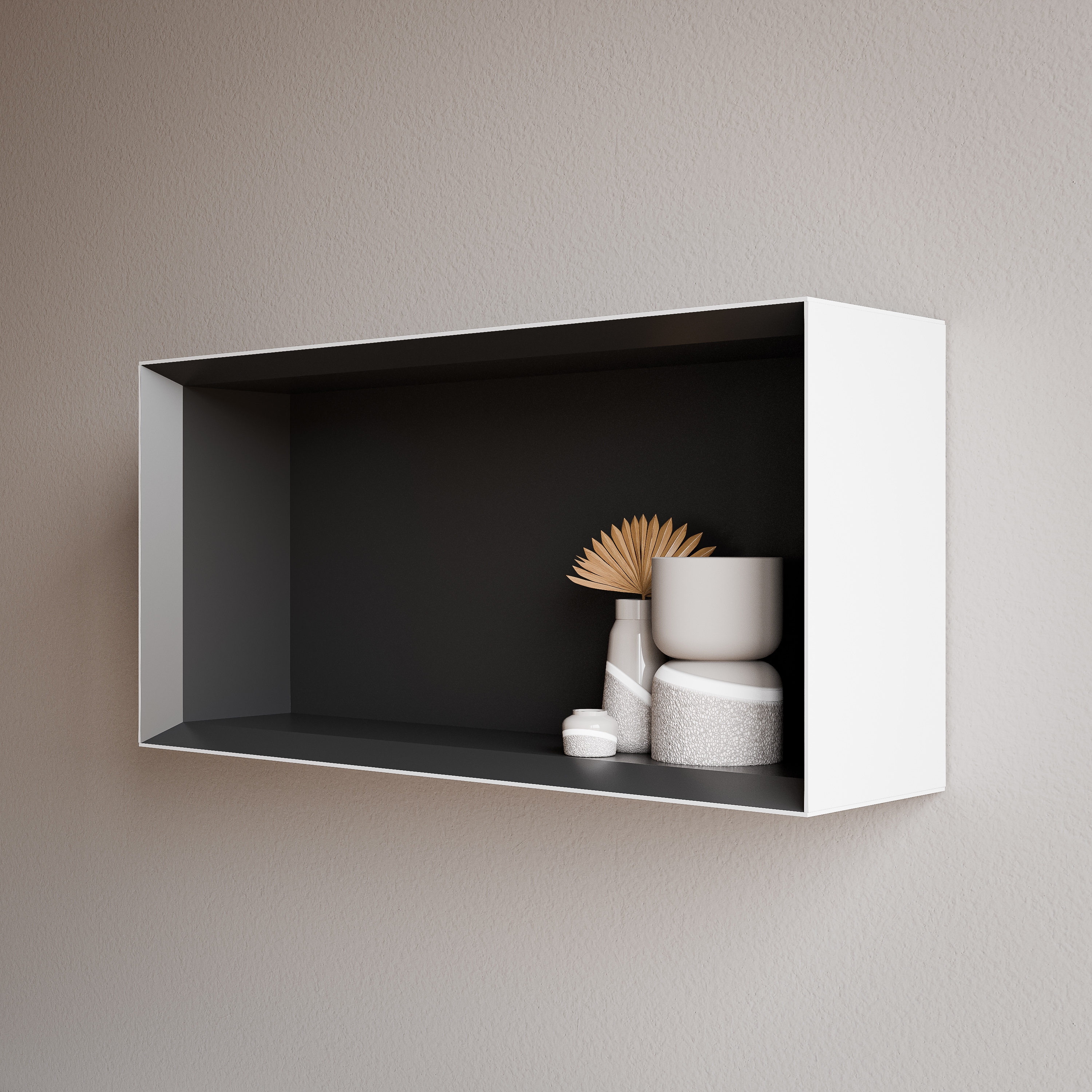 Estantería de pared ARCTIC 640 - Blanco Softtouch