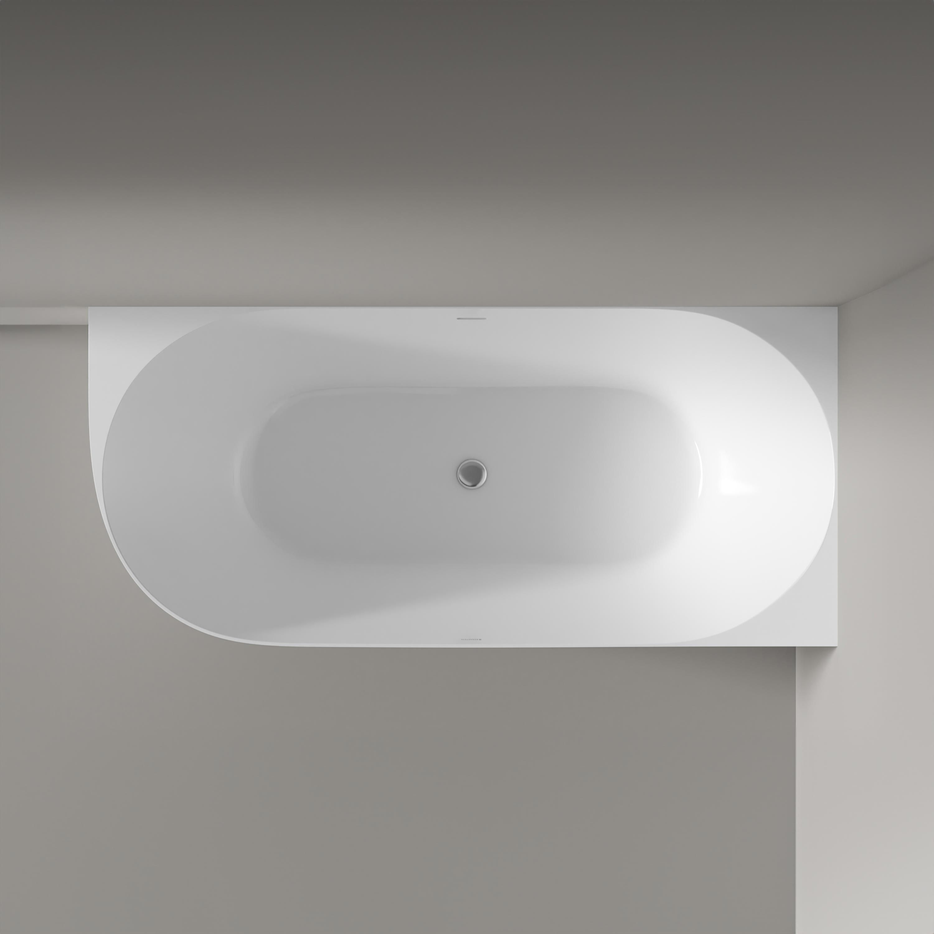 Volně stojící akrylátová vana NOVA SLIM LINE - instalace vpravo - bílá - možnost volby velikosti Volně stojící akrylátová vana NOVA SLIM LINE - instalace vpravo - bílá - možnost volby velikosti