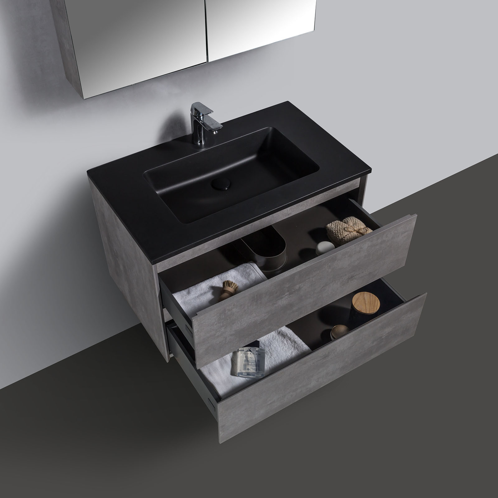 Badkamermeubelset EDGE 850 met wastafel - kleur selecteerbaar Badkamermeubelset EDGE 850 met wastafel - kleur selecteerbaar