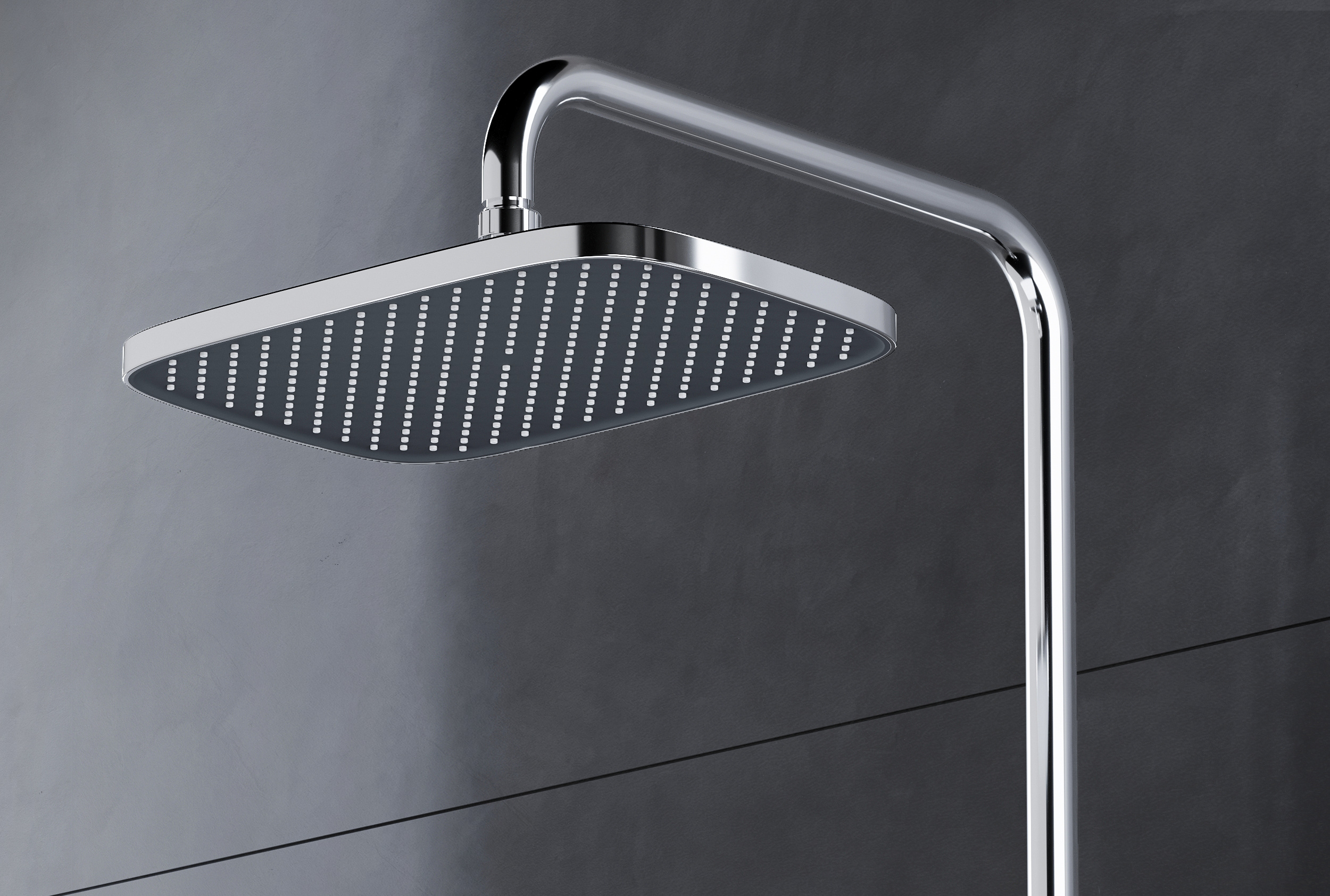Rain shower head D2201E square - 30 x 21 cm - anti-calc - color selectable Rain shower head D2201E square - 30 x 21 cm - anti-calc - color selectable