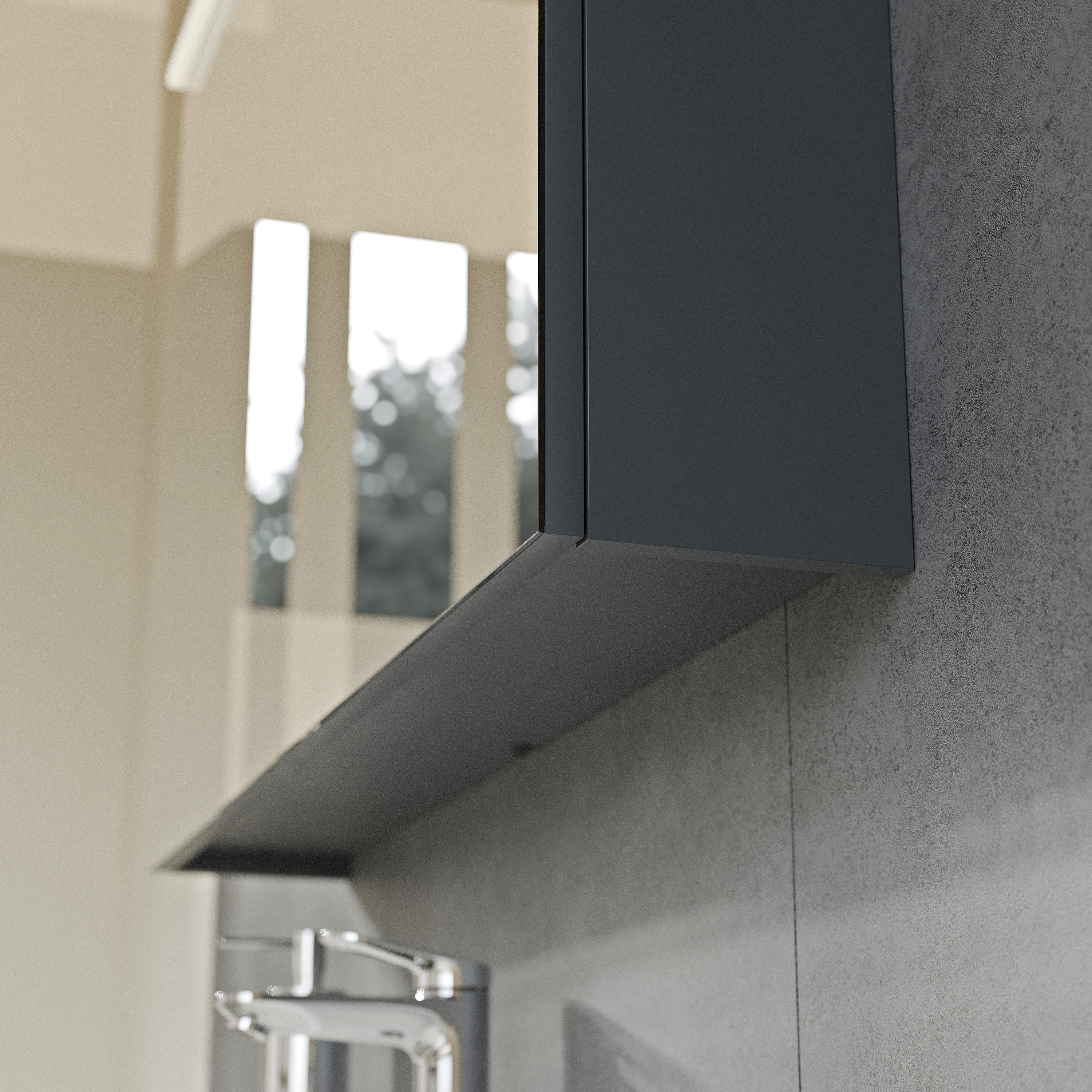 Armário espelhado SOLO com iluminação LED - 100 cm - 2 portas - cor selecionável. 169758