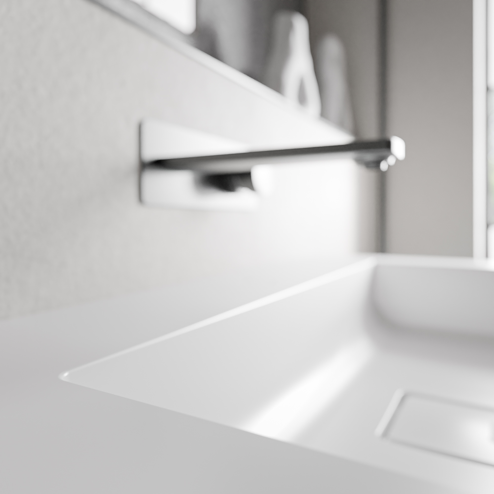 Mueble bajo lavabo AVA 160 cm con lavabo de fundición mineral BRUXELLES - color a elegir 168915,168919,168923,168927,168931