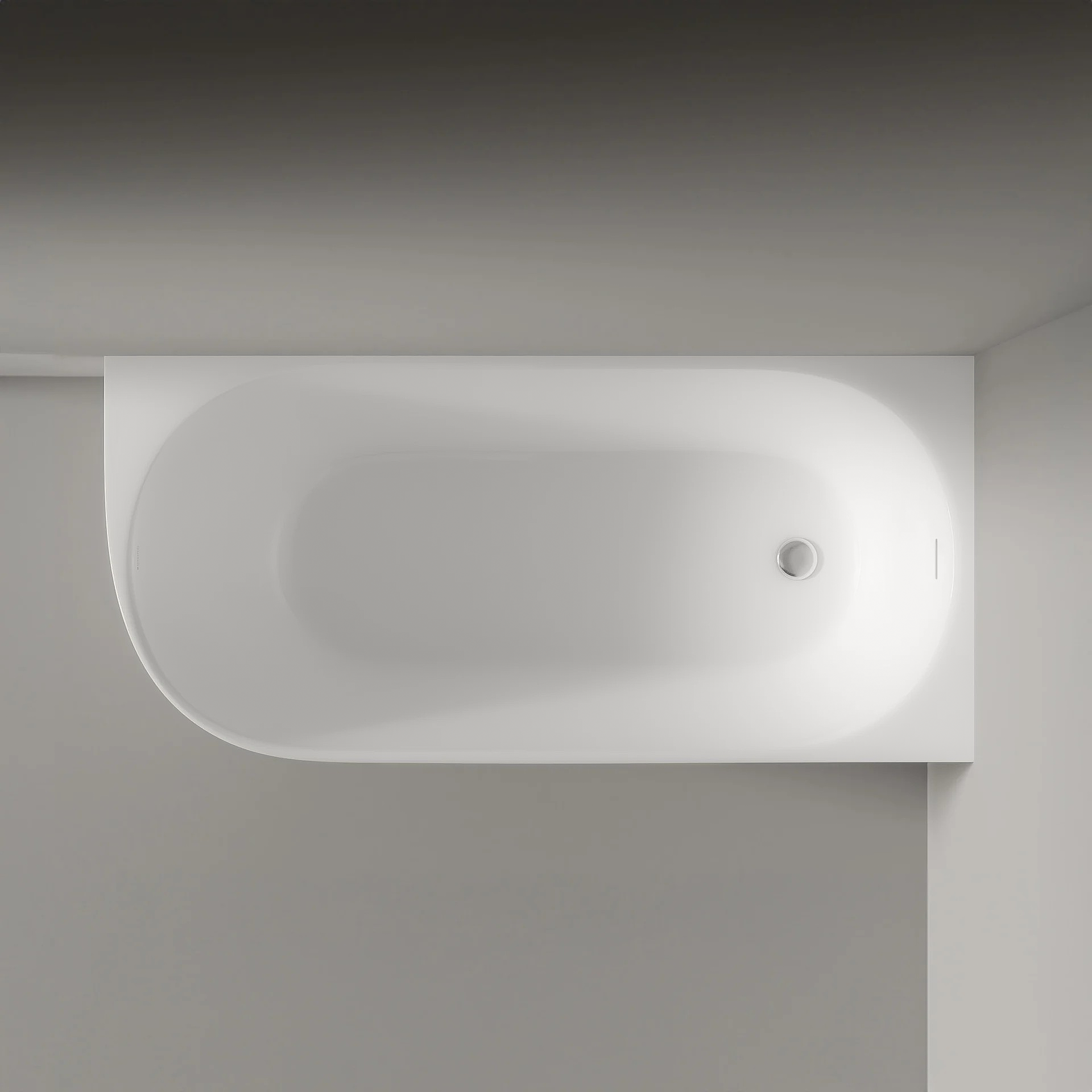 Bañera semi independiente ahorradora de espacio NORA CORNER Acrílico Blanco Mate - 170 x 80 cm - Instalación a la derecha Bañera semi independiente ahorradora de espacio NORA CORNER Acrílico Blanco Mate - 170 x 80 cm - Instalación a la derecha