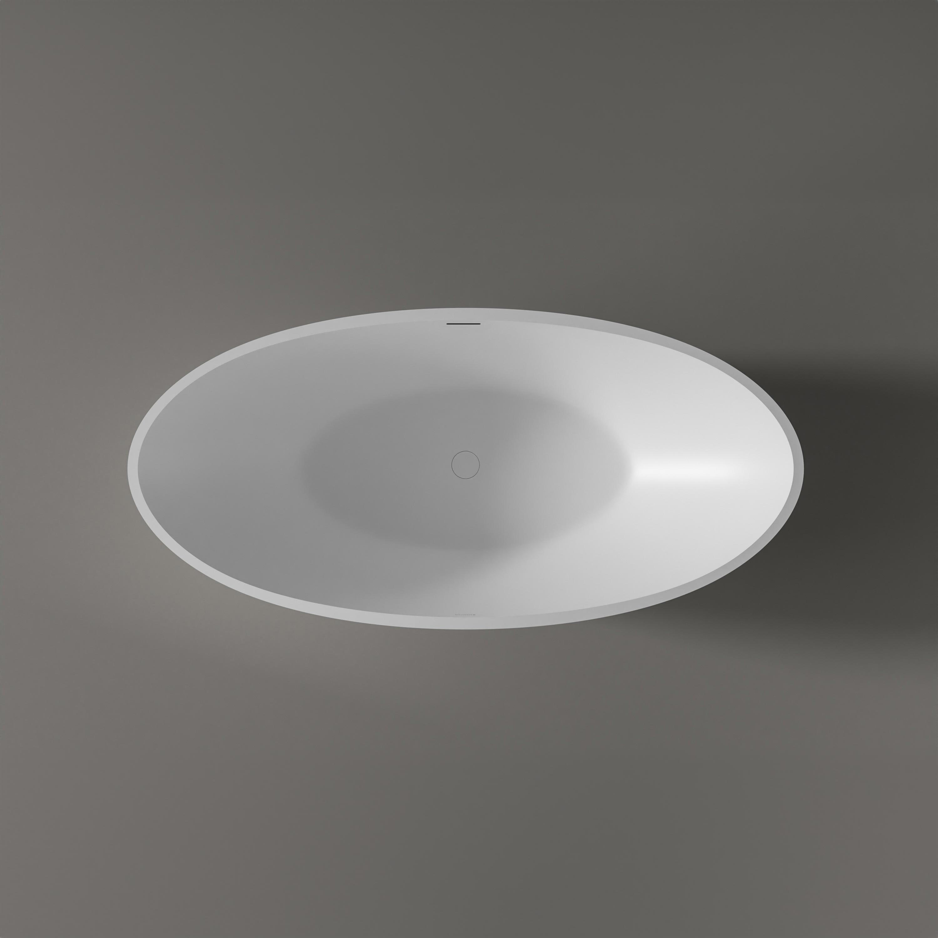 Freestanding Bathtub RIO STONE - Mineral Cast - white - 180 x 85 cm - surface matt or glossy Freestanding Bathtub RIO STONE - Mineral Cast - white - 180 x 85 cm - surface matt or glossy