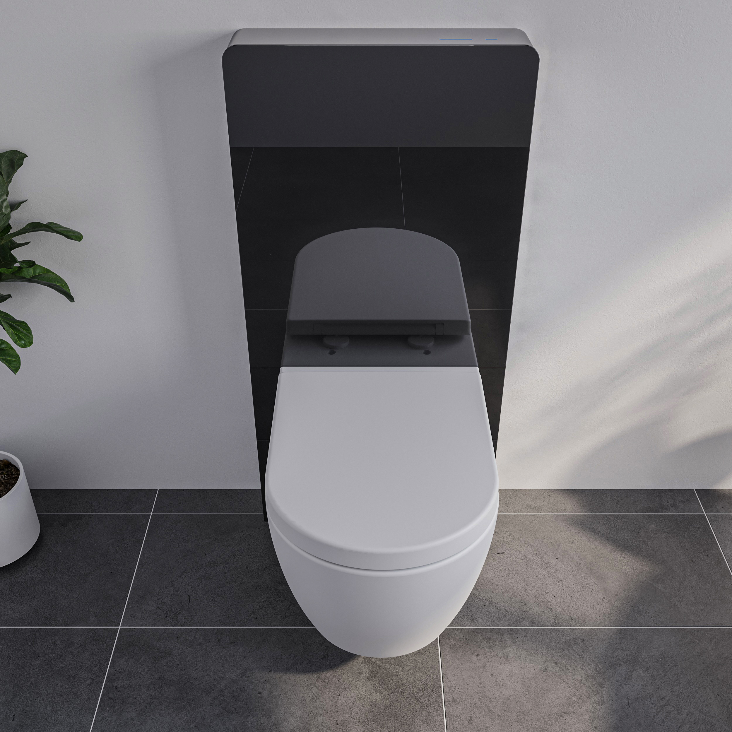 Modulo sanitario 805S con sensore per WC sospeso - Nero 16713
