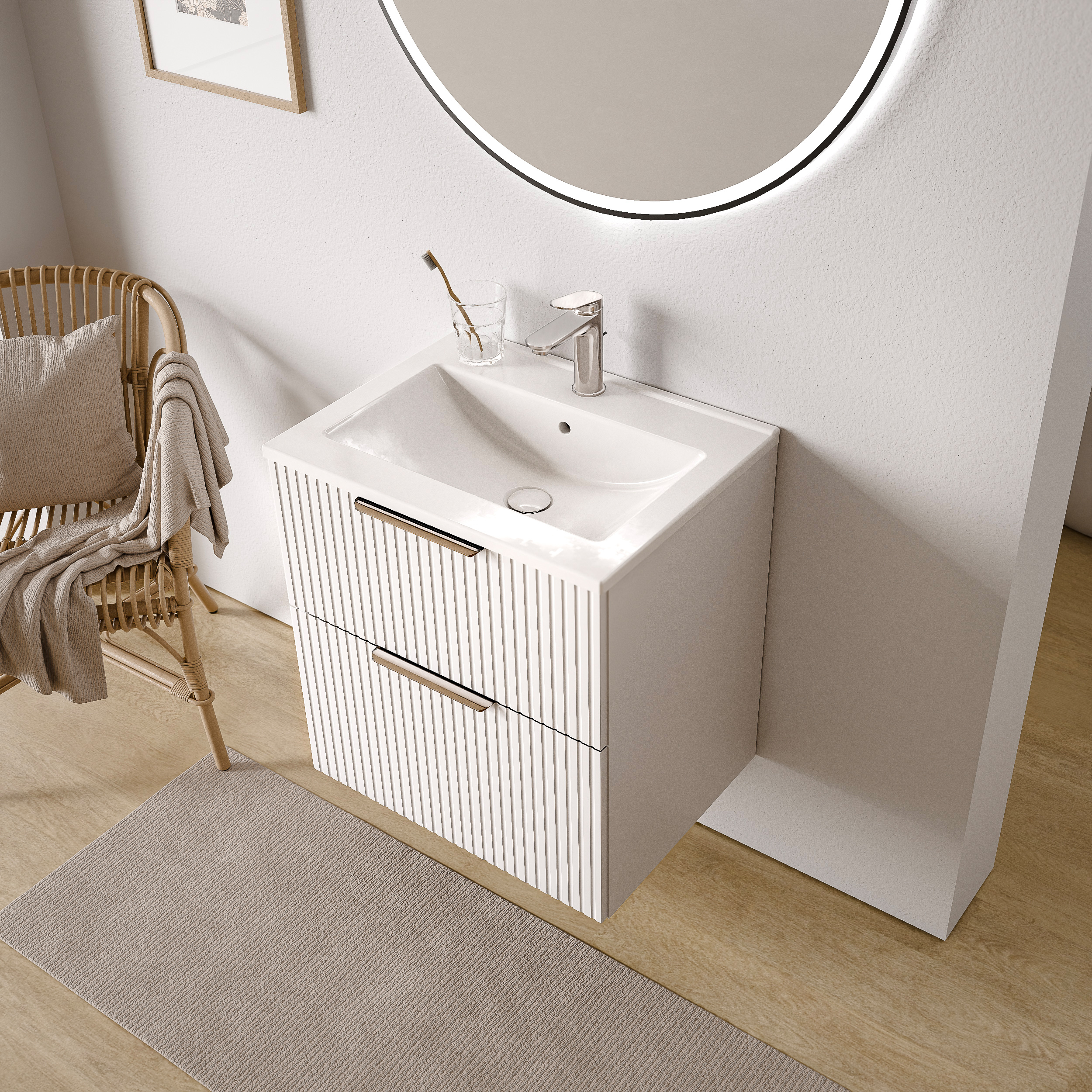 Mobiletto TIM 60 cm con lavabo - colore selezionabile 170207