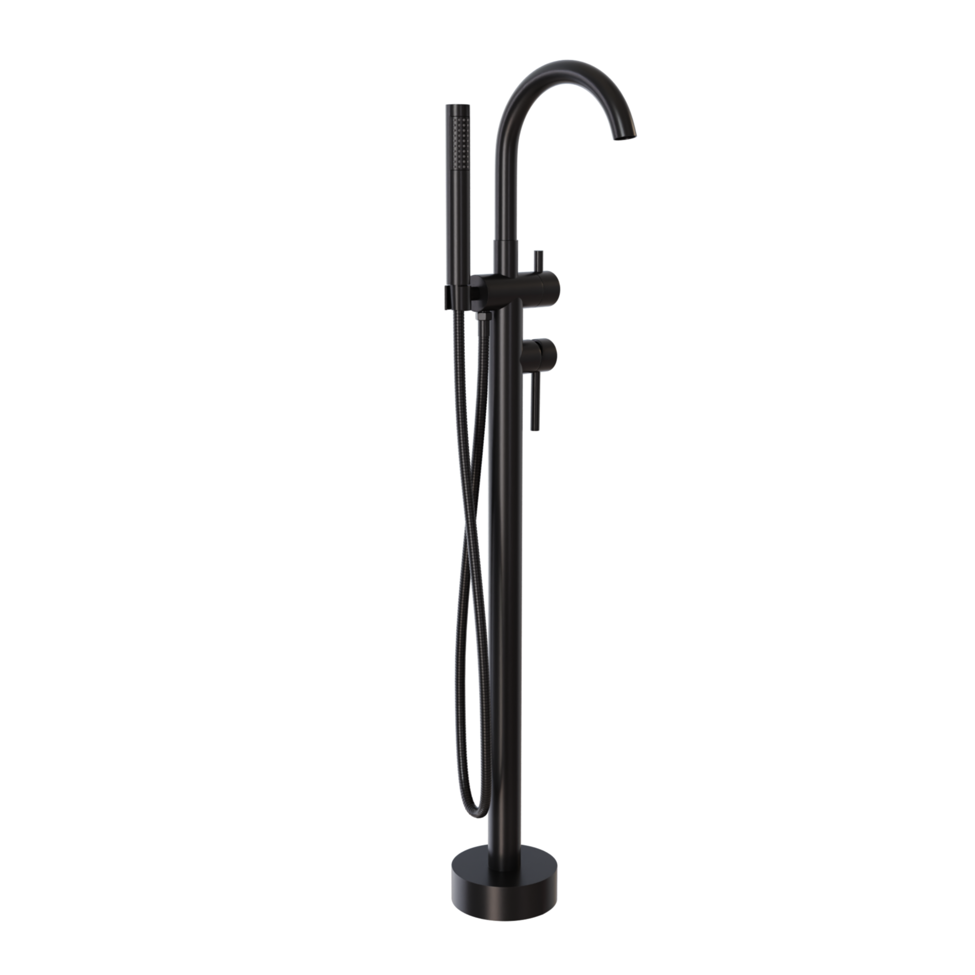 Miscelatore a colonna per vasca ba bagno freestanding 8028B nero