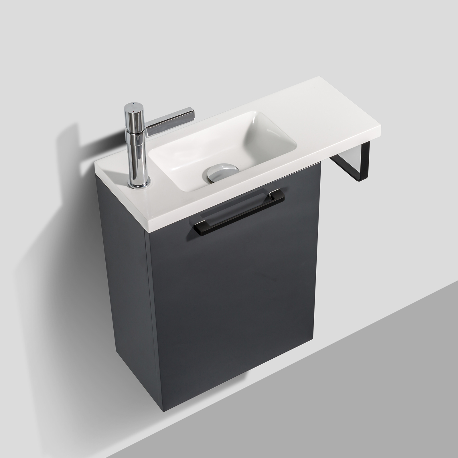 Conjunto de muebles de cuarto de baño TABLO 400 para WC de invitados con lavabo - color seleccionable Conjunto de muebles de cuarto de baño TABLO 400 para WC de invitados con lavabo - color seleccionable