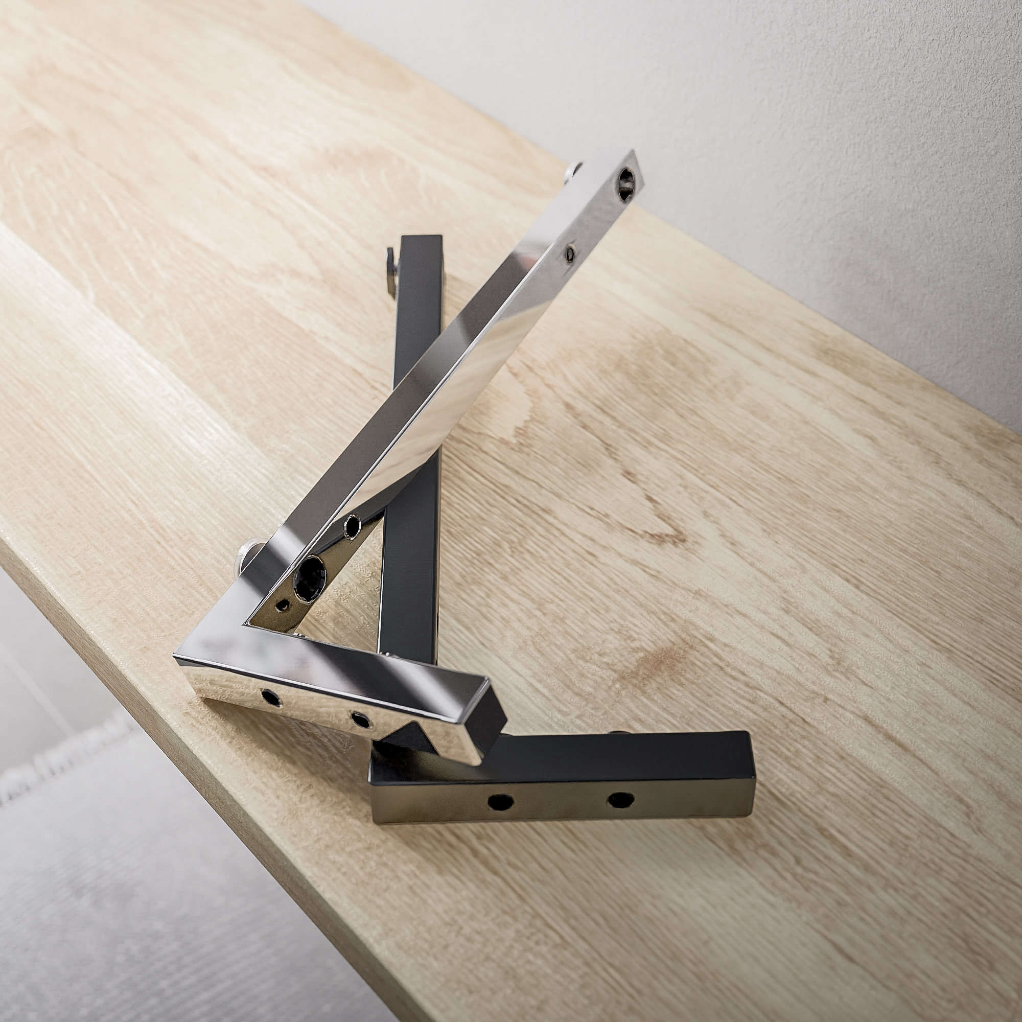 Wastafelblad PUREWOOD massief eiken met wandbeugel - selecteerbare breedte Wastafelblad PUREWOOD massief eiken met wandbeugel - selecteerbare breedte