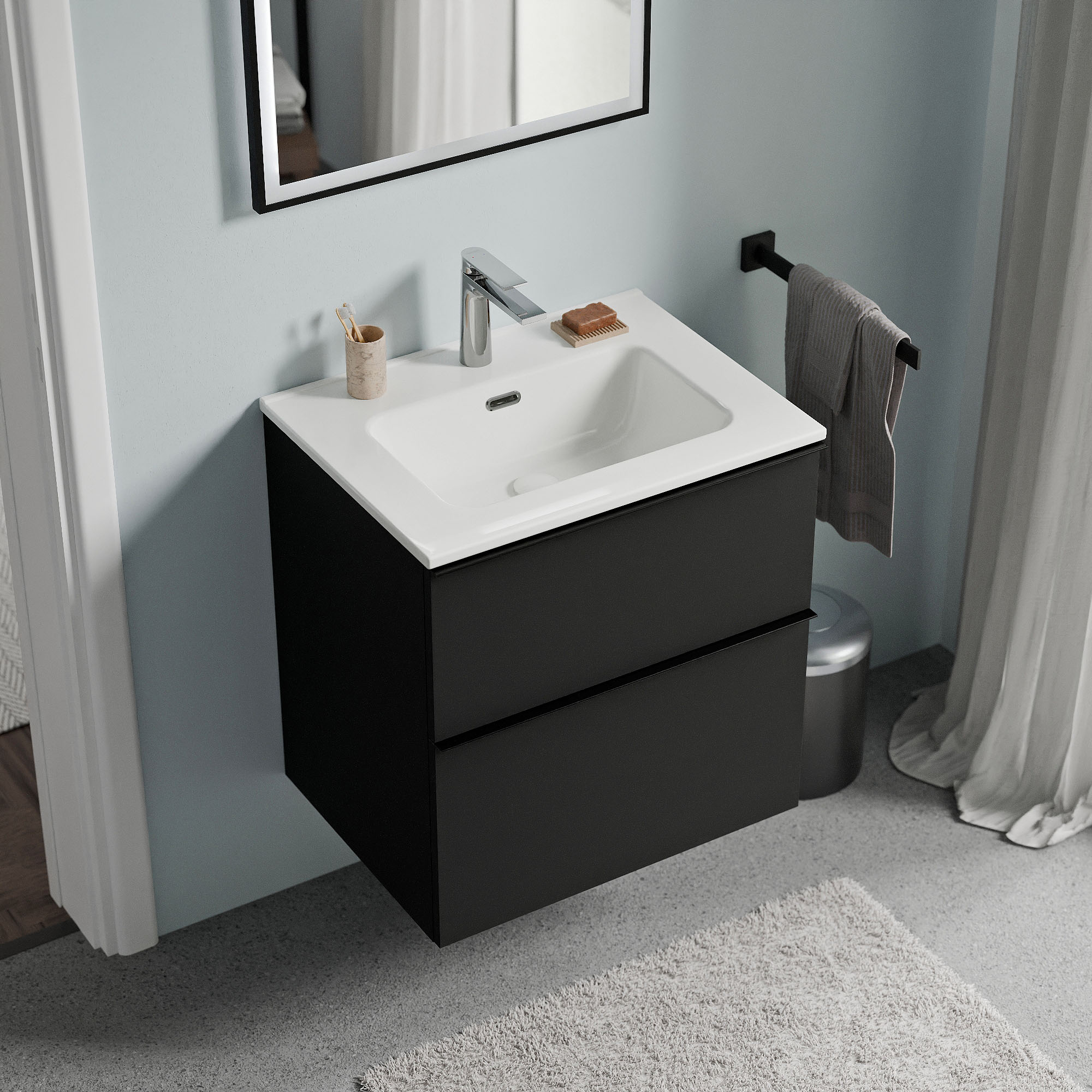Vanity unit LAVOA 60 cm with washbasin - colour selectable 168962,168964,168966