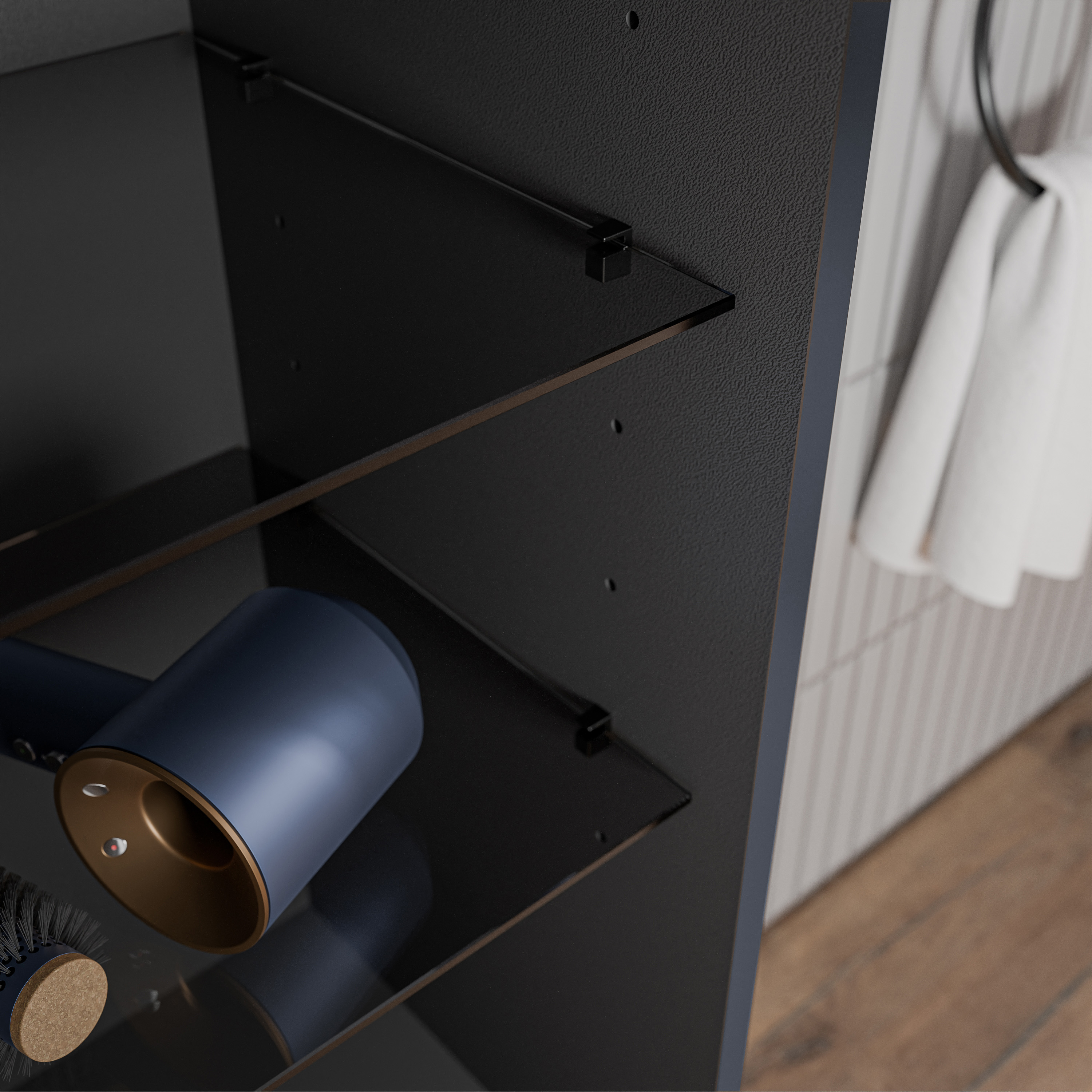 Badkamer hoge kast AVA - flexibele montage - 35 x 170 x 35cm - kleur selecteerbaar 168605