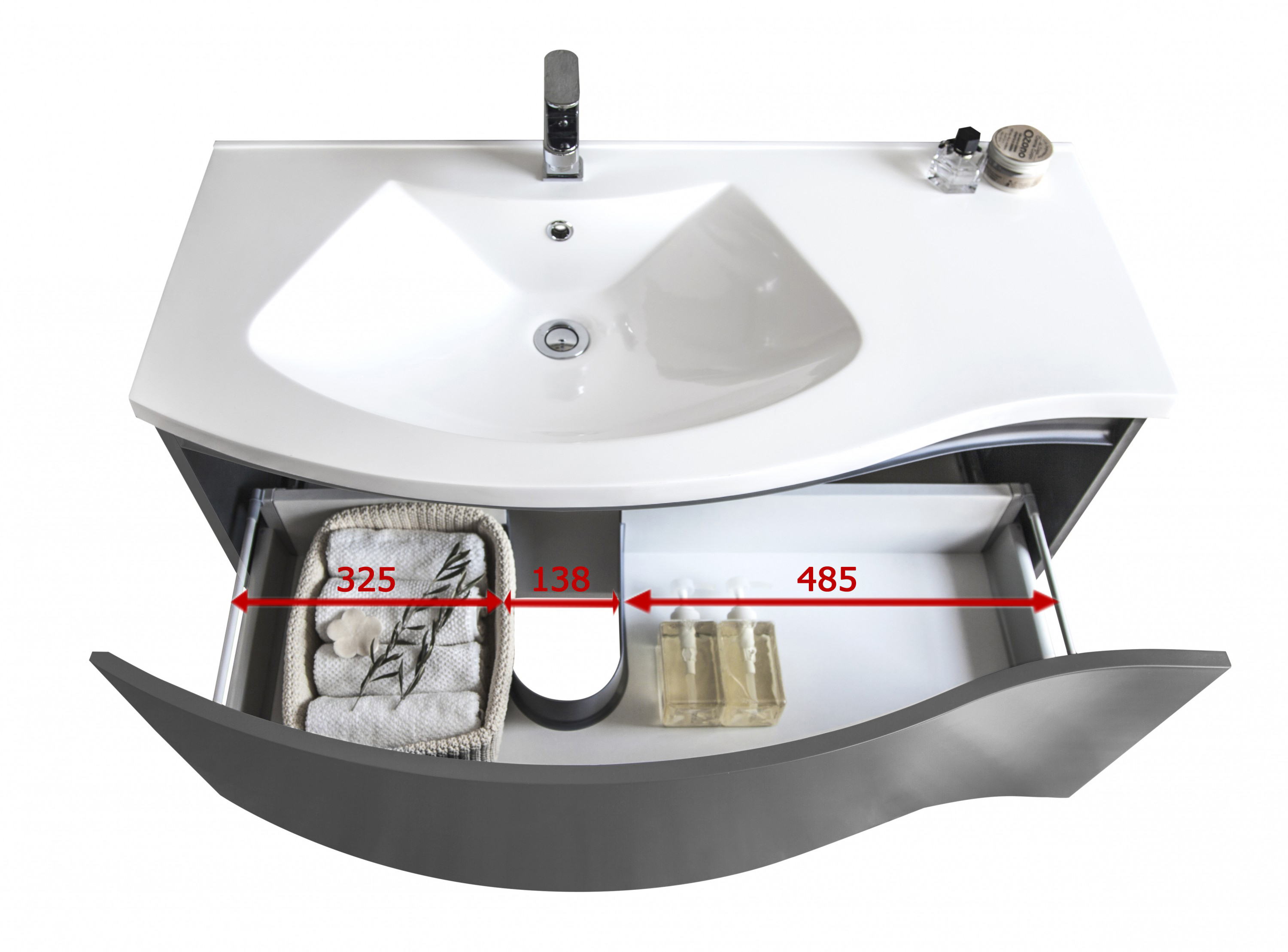 Lena 1000 bathroom furniture set with washbasin - Anthracite Lena 1000 bathroom furniture set with washbasin - Anthracite