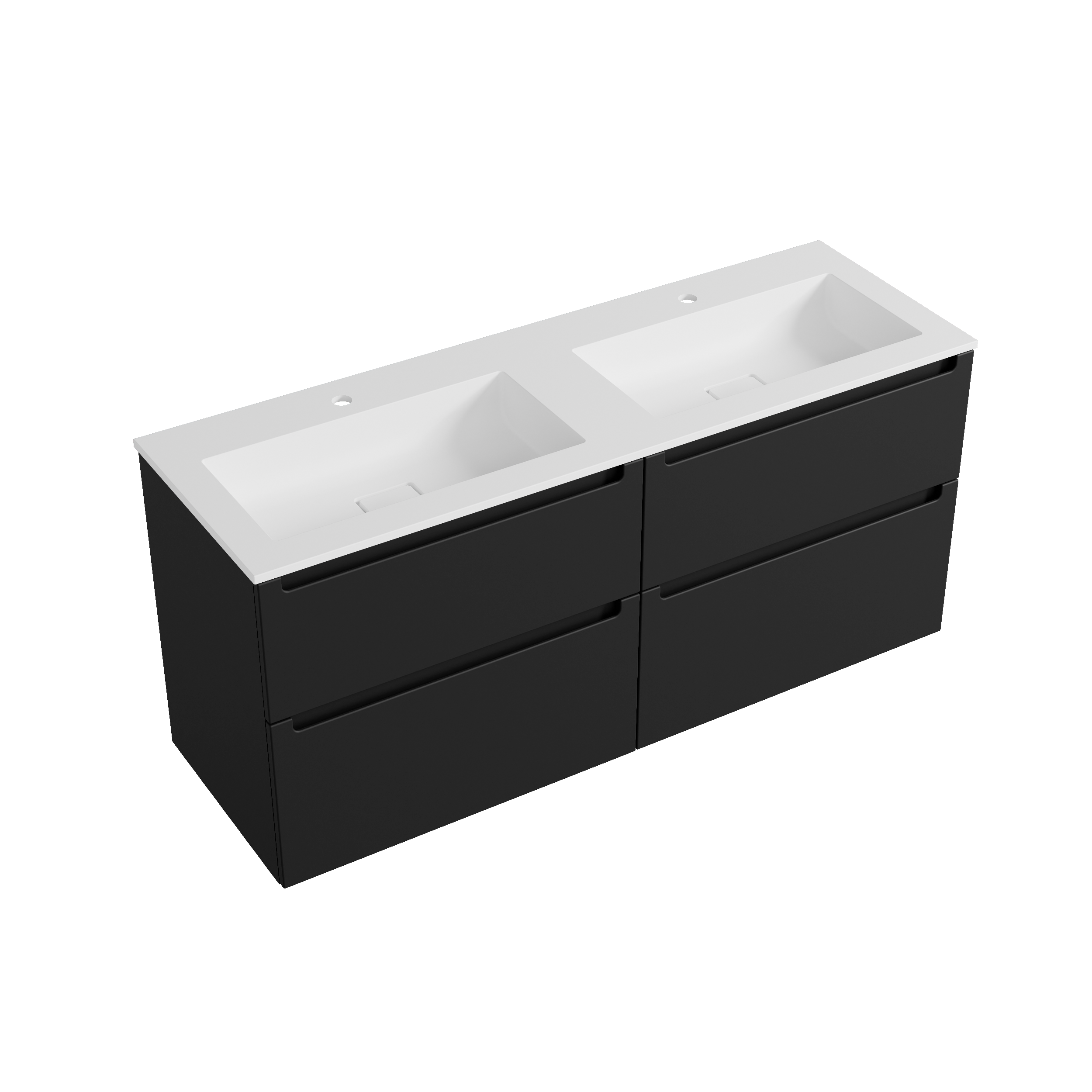VIREO 120 cm vanity unit with BRUXELLES mineral cast washbasin - choice of colour 170131