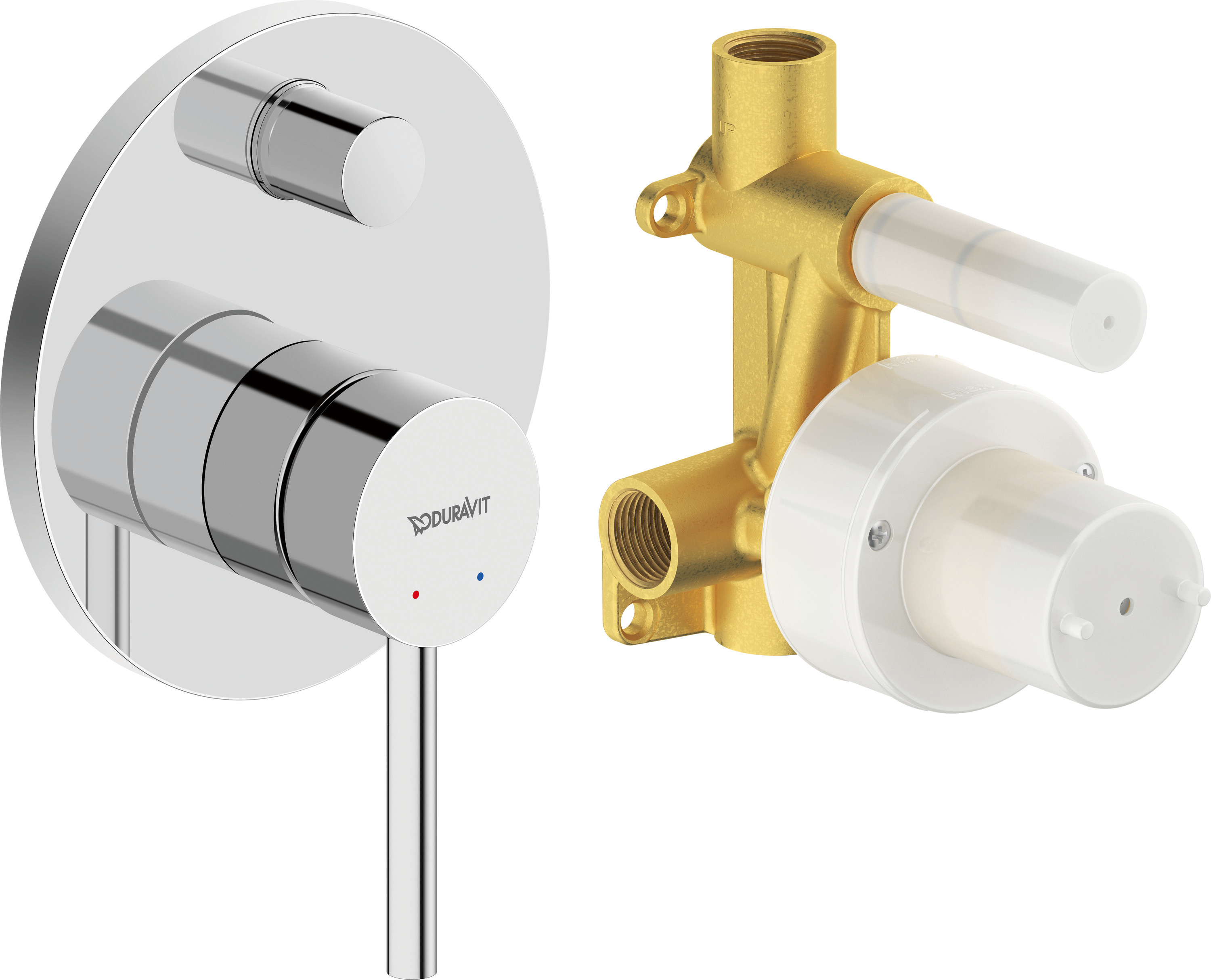 Duravit Circle inbouw ééngreepsmengkraan set hoogglans chroom - 2 consumenten
