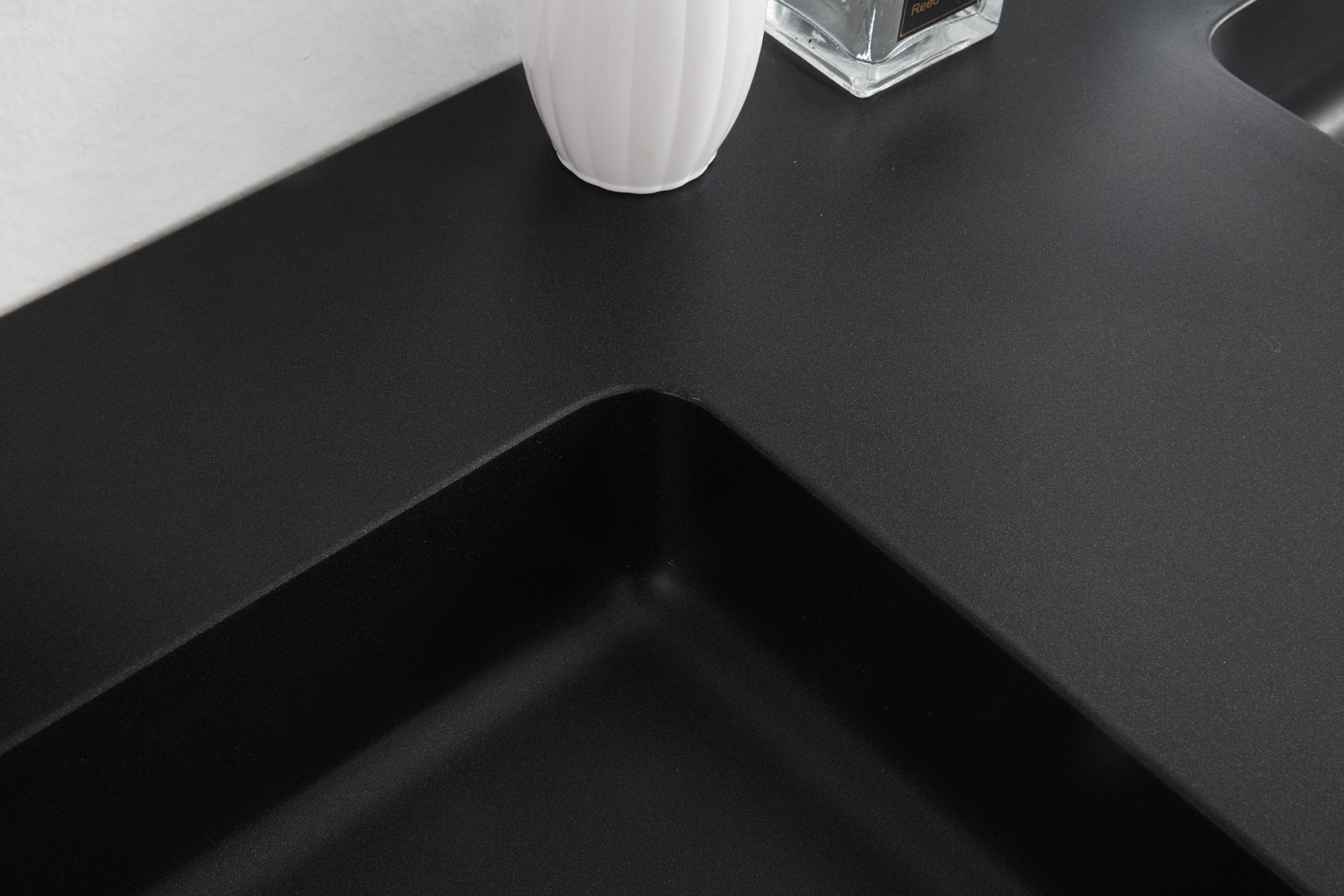Wall Mounted Double Washbasin BA8016 made of Solid Surface - 163 x 45 x 12 cm - selectable colour - optional Washbasin Metal Consol Wall Mounted Double Washbasin BA8016 made of Solid Surface - 163 x 45 x 12 cm - selectable colour - optional Washbasin Metal Consol