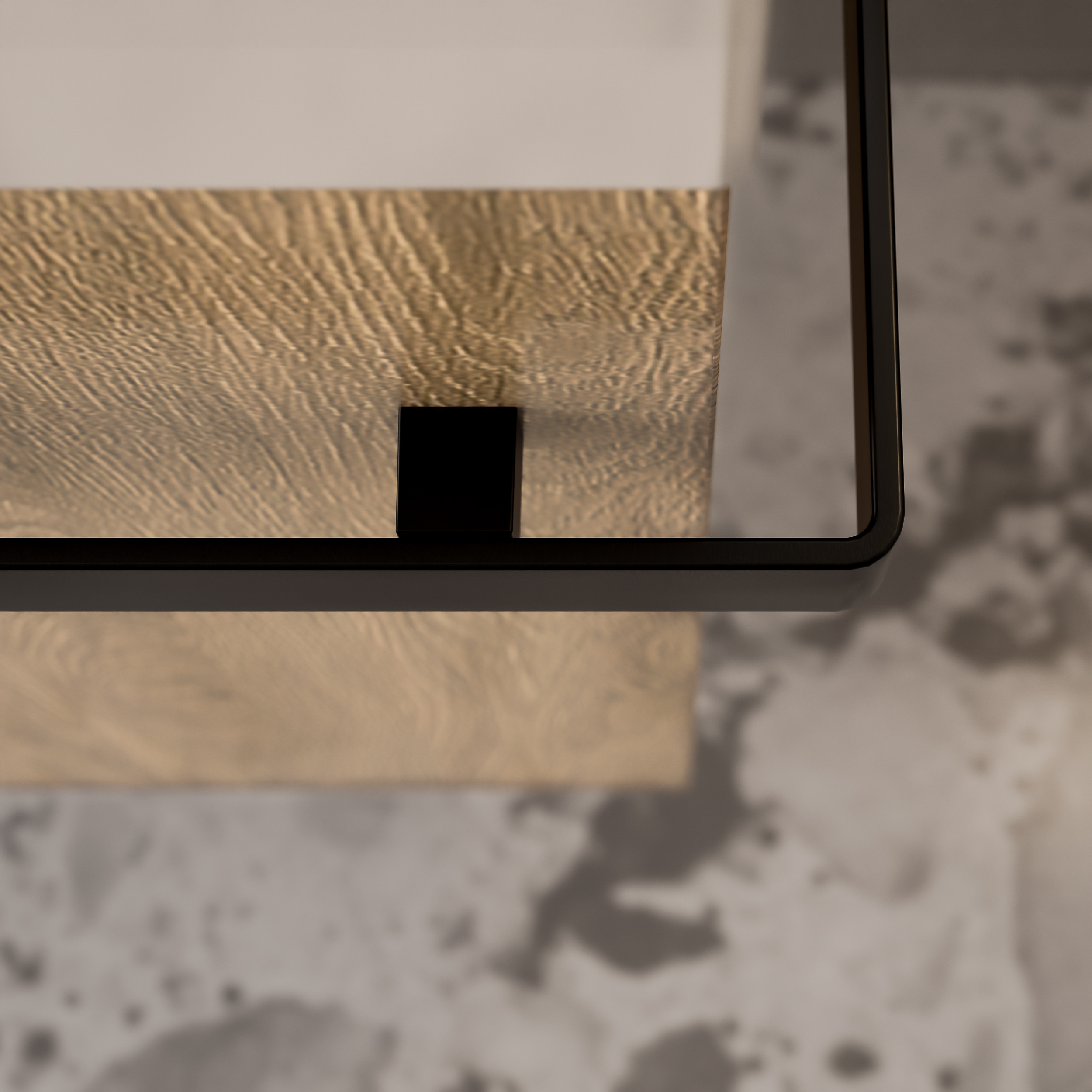 Badkamermeubel onderkast gastentoilet COMPACT 450 met wastafel 45 cm - planchet rechts - kleur selecteerbaar 170445