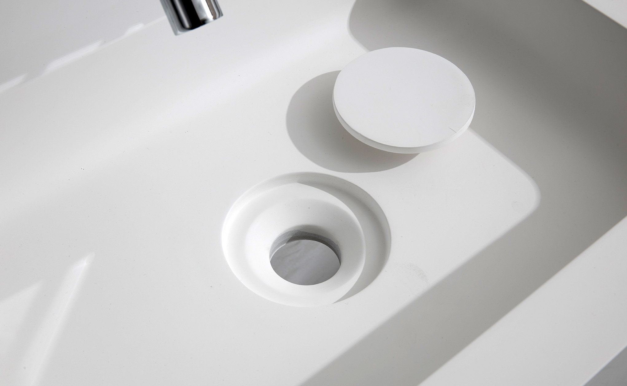 Wall Mounted Double Washbasin BA8013 made of Solid Surface - 133 x 45 x 12 cm - selectable colour - optional Washbasin Metal Consol Wall Mounted Double Washbasin BA8013 made of Solid Surface - 133 x 45 x 12 cm - selectable colour - optional Washbasin Metal Consol