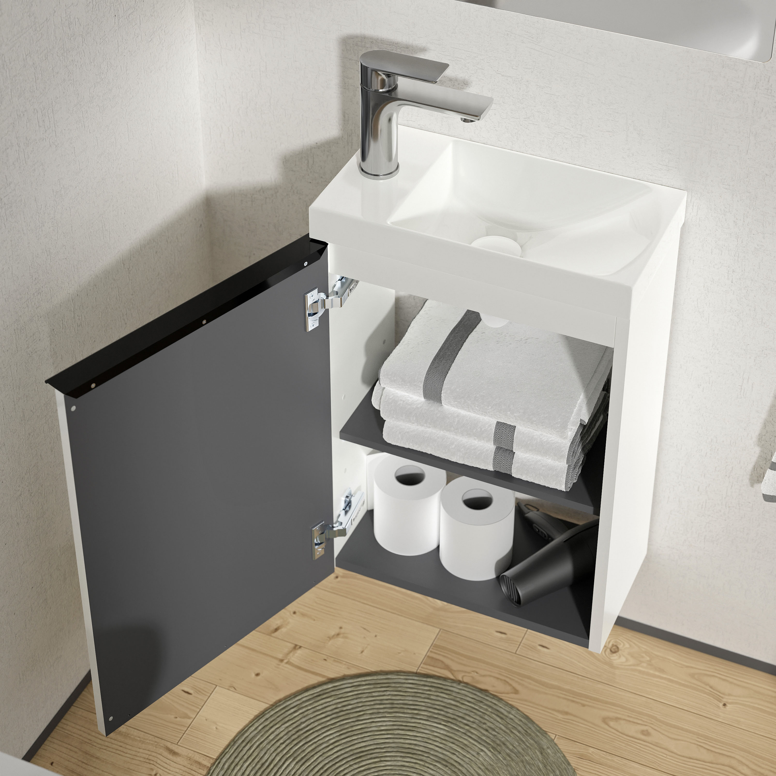Mobiletto con lavabo LAVOA 40 cm - colore selezionabile Mobiletto con lavabo LAVOA 40 cm - colore selezionabile