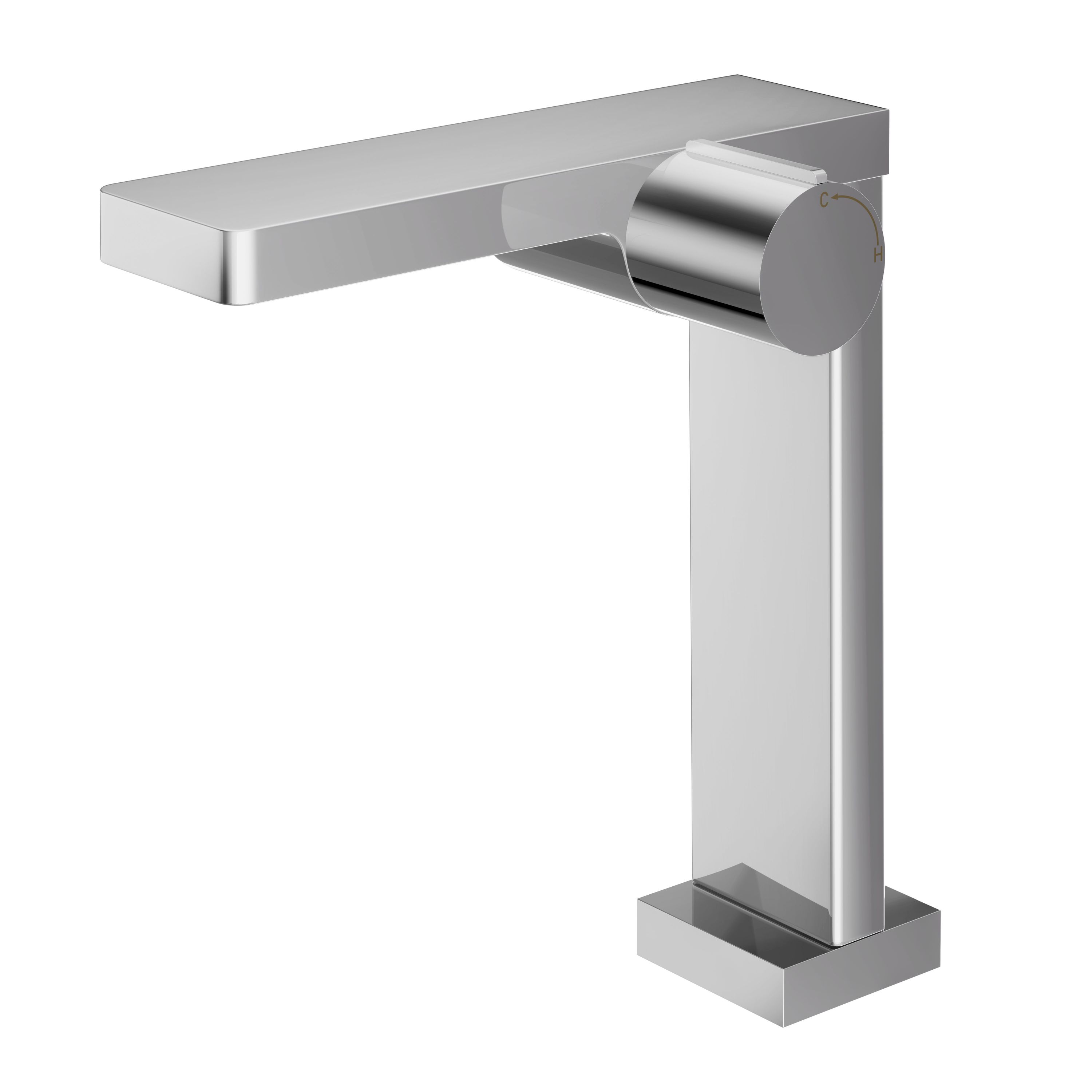 Rubinetto per lavabo di design - Rubinetto per il bagno NT3220C - Bocca alta - Finitura cromata