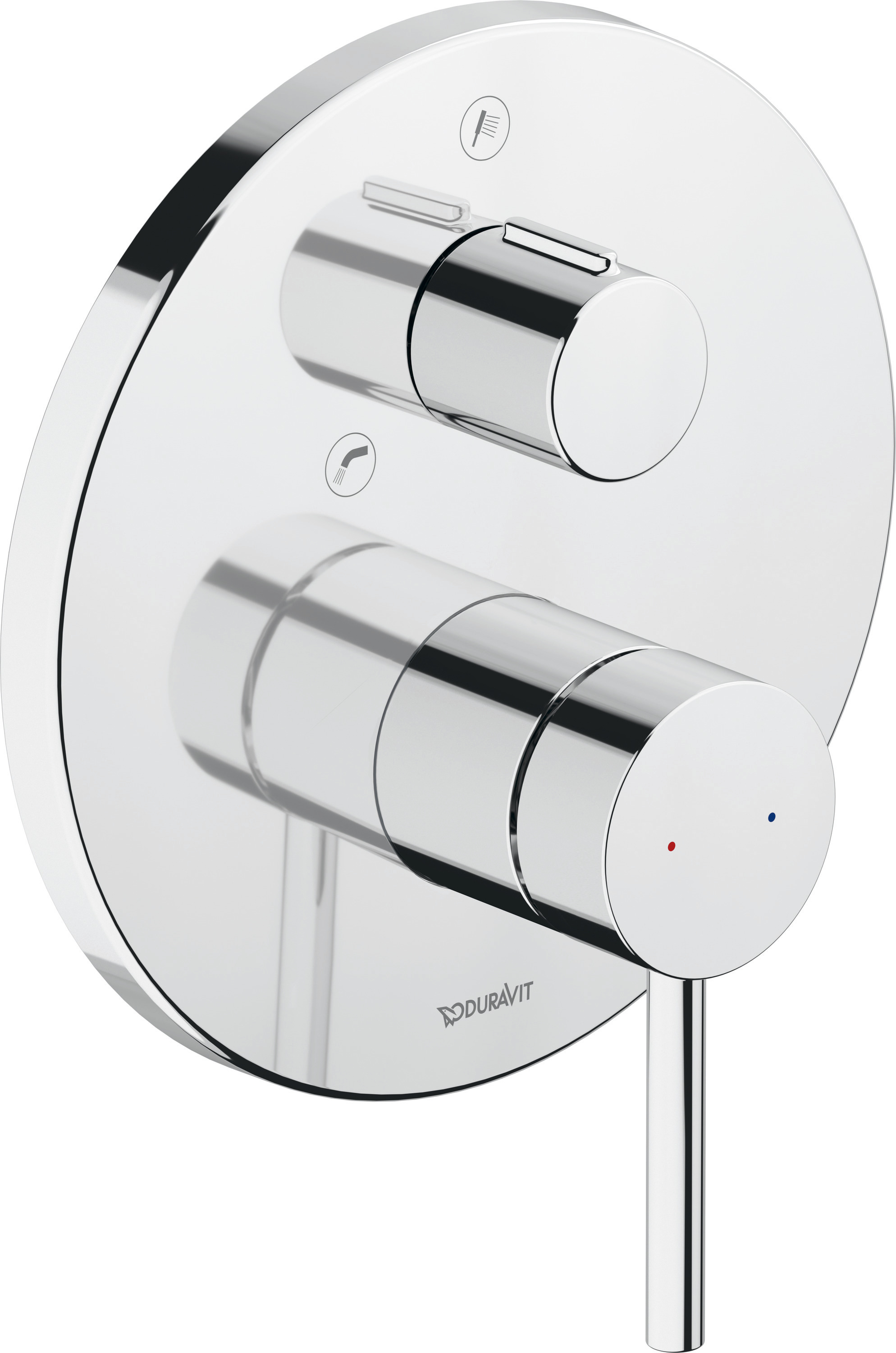 Duravit Circle single lever concealed bath mixer chrome high gloss