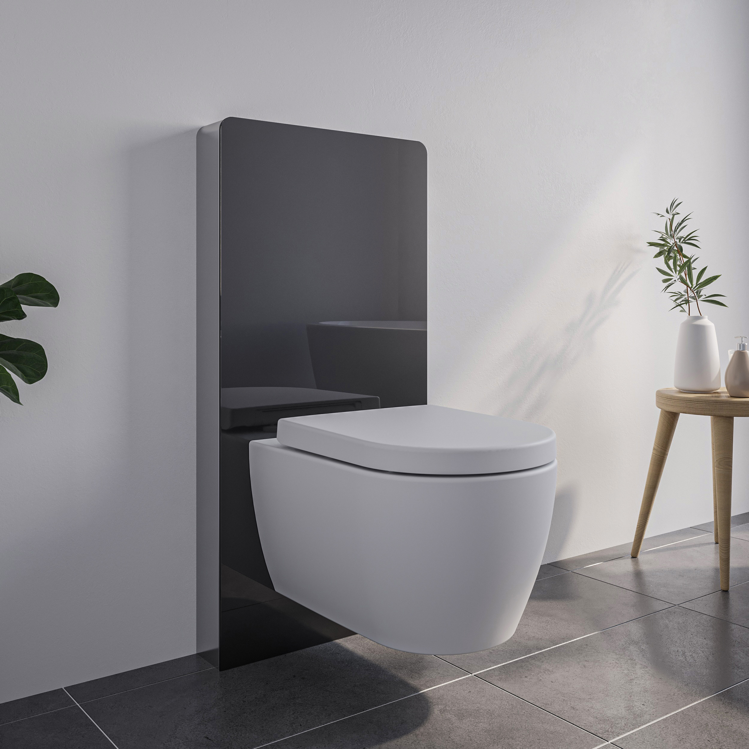 Modulo sanitario 805S con sensore per WC sospeso - Nero 16713