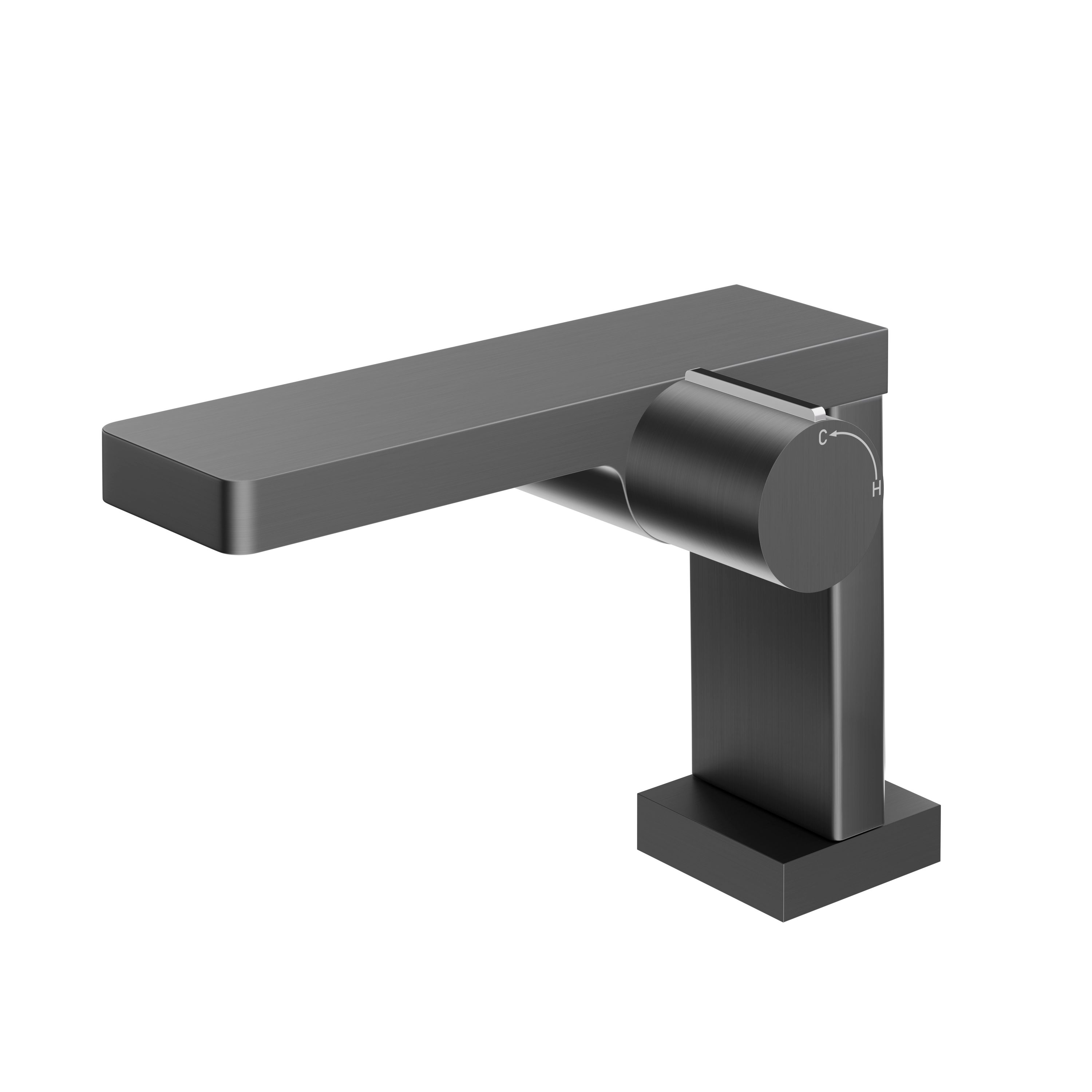 Grifo monomando de diseño NT3110G para lavabo - en gris plomo