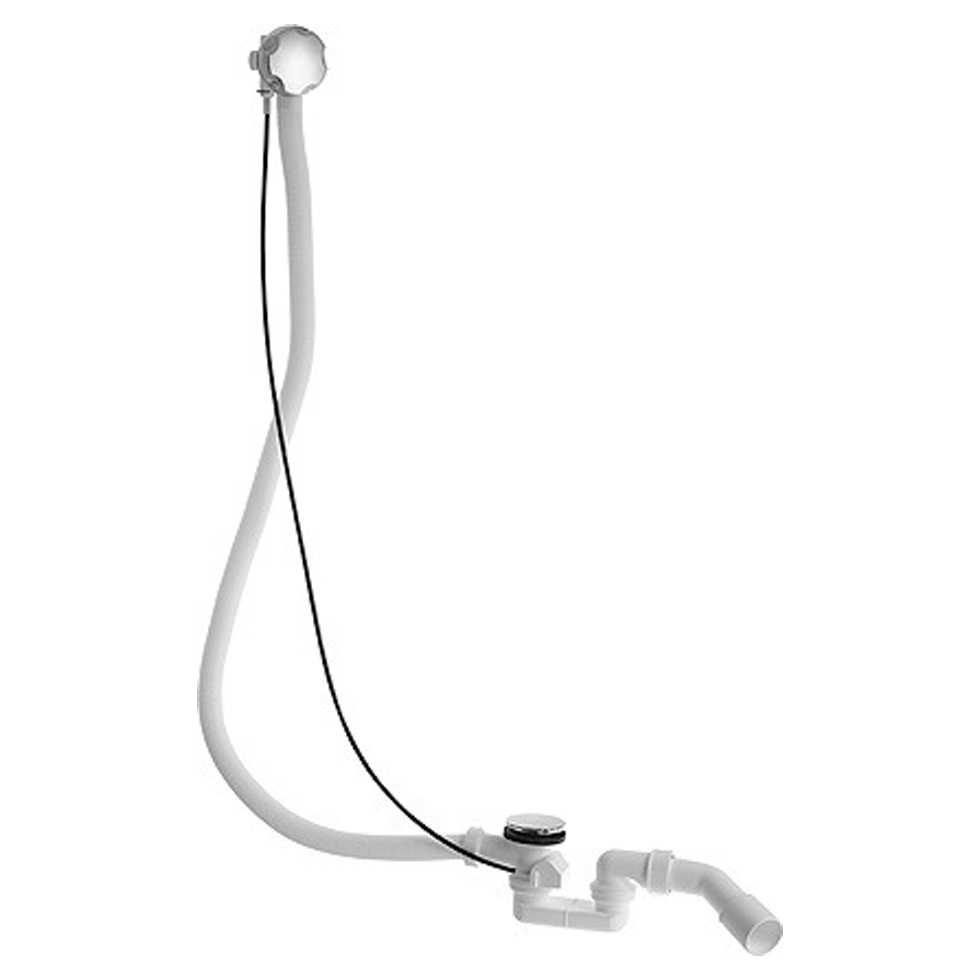 Duravit D-Code drain and overflow set, chrome 350x80x400 mm