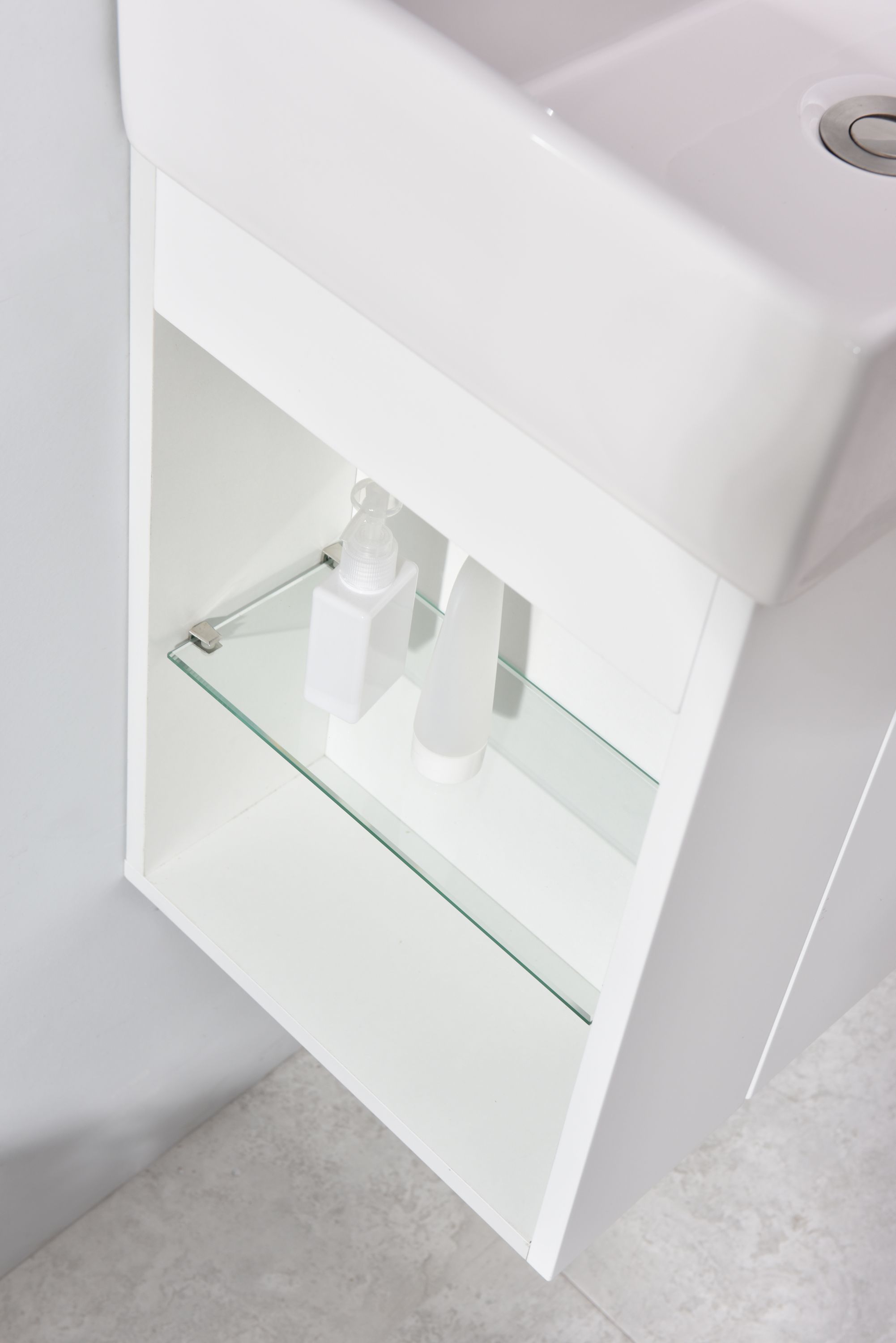 Bathroom furniture set Compact 500 for guest WC with washbasin - colour selectable Bathroom furniture set Compact 500 for guest WC with washbasin - colour selectable