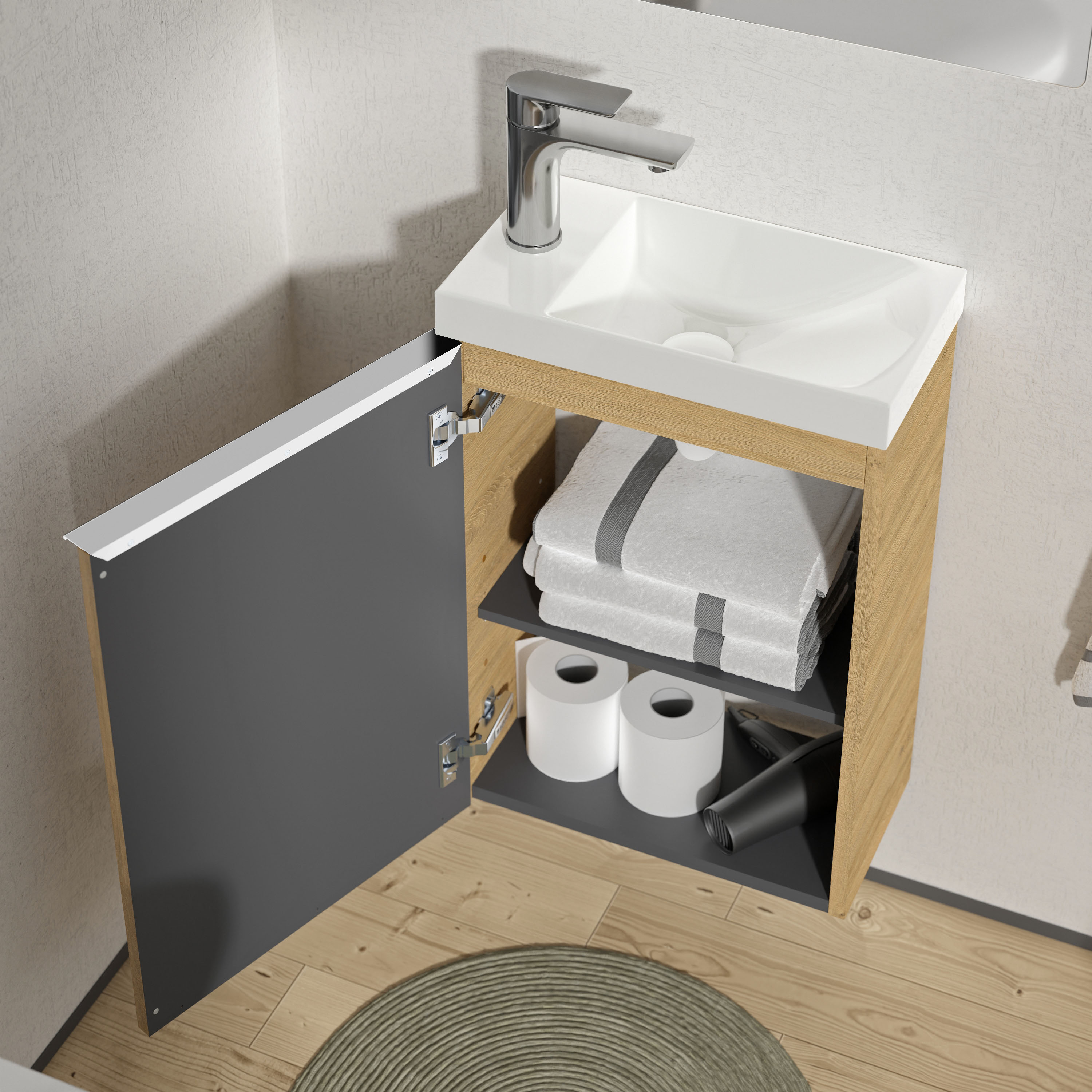 Móvel de casa de banho LAVOA 40 cm com lavatório - cor selecionável Móvel de casa de banho LAVOA 40 cm com lavatório - cor selecionável