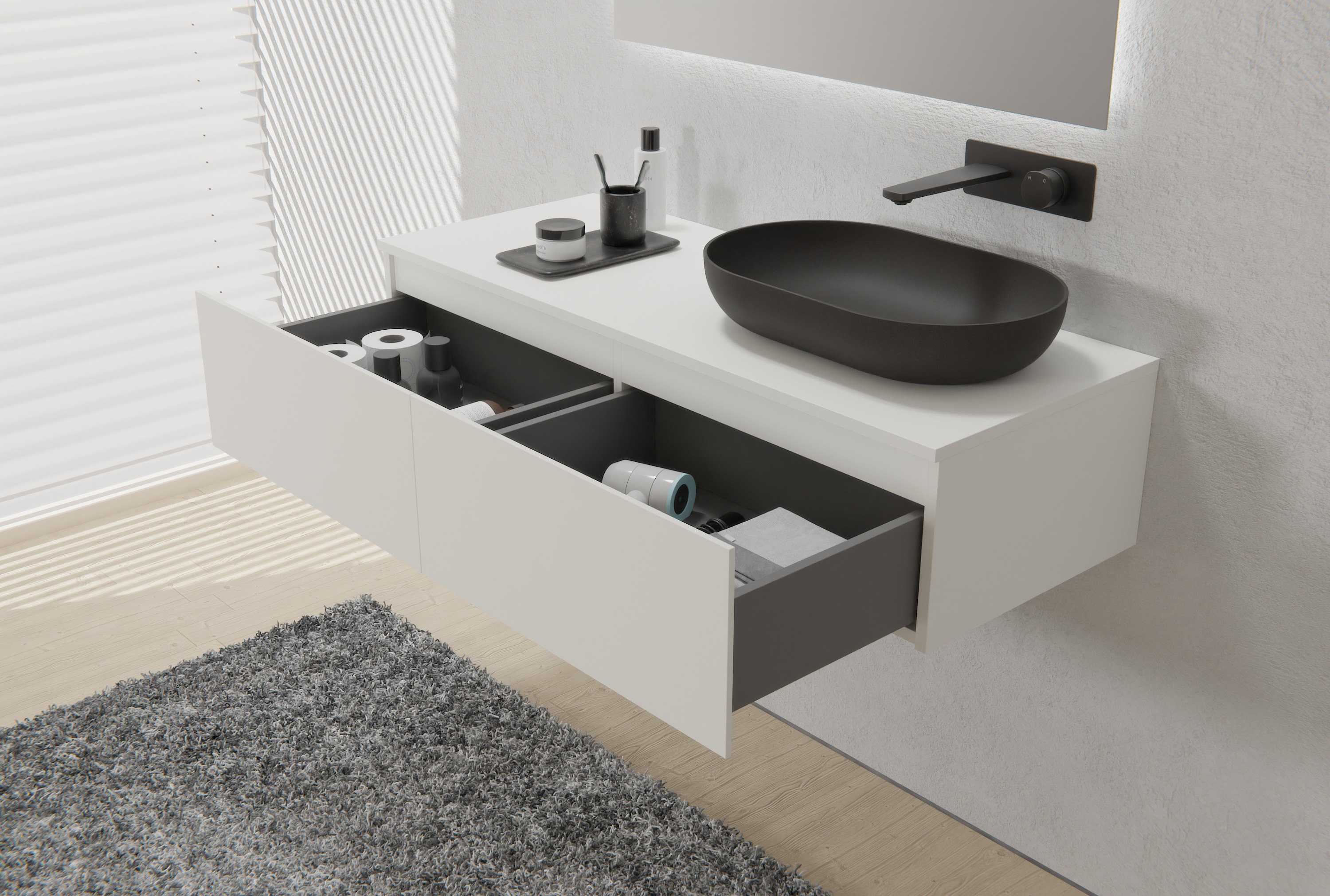 Móvel de toucador TLB 120-48 - MDF pré-montado - 120 x 48 x 28 cm Móvel de toucador TLB 120-48 - MDF pré-montado - 120 x 48 x 28 cm